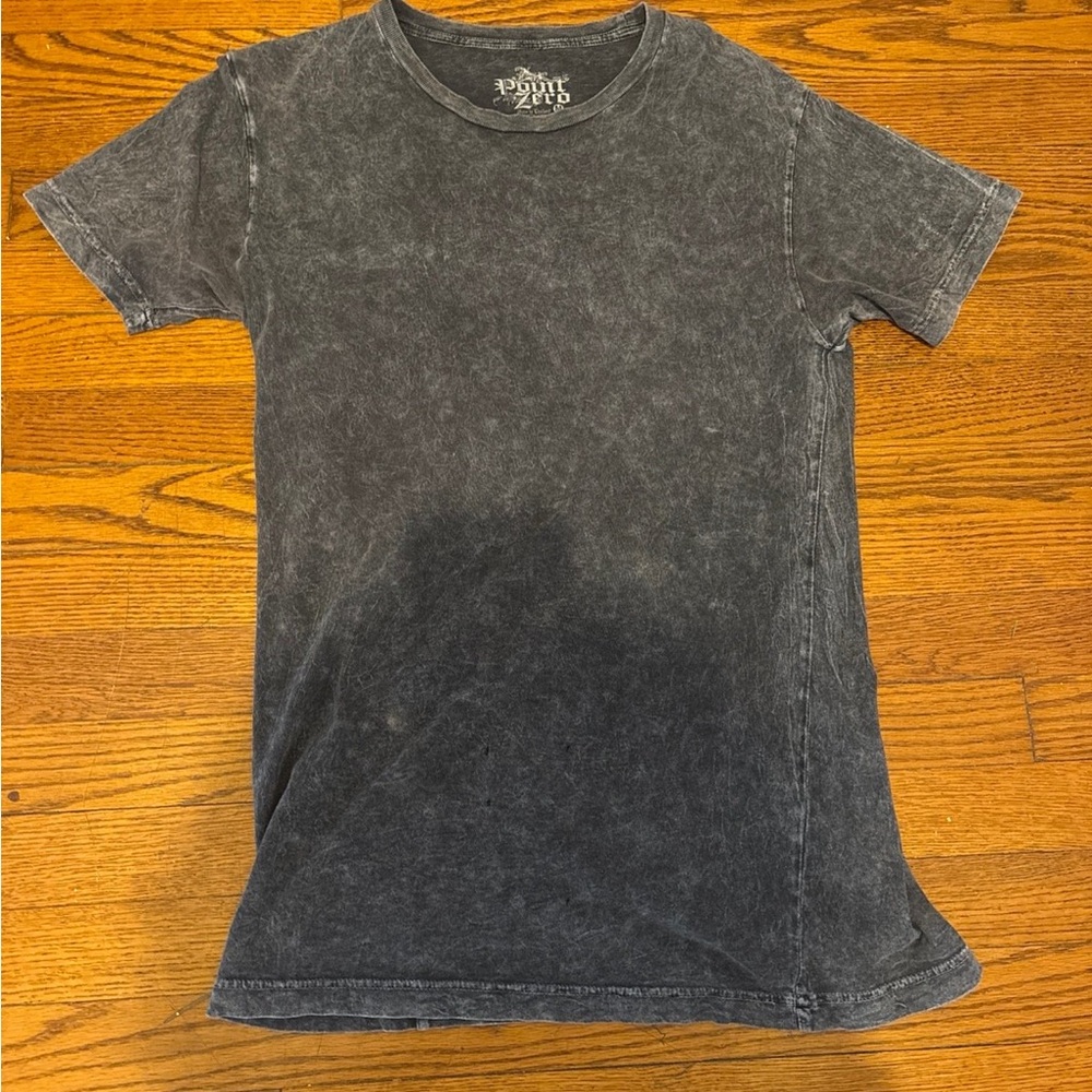 Point Zero Charcoal Acid Wash Tee